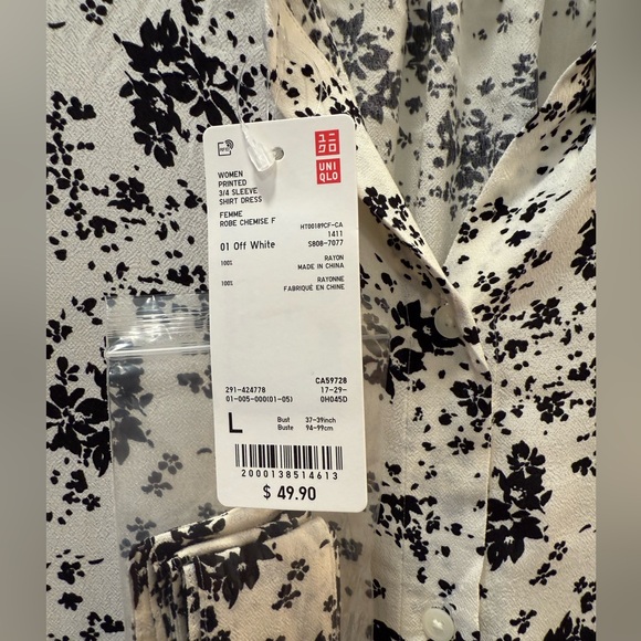Uniqlo Maxi Floral Print Shirt Dress - Picture 2 of 5